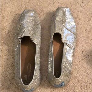 Toms Silver Sparkle Shoes
